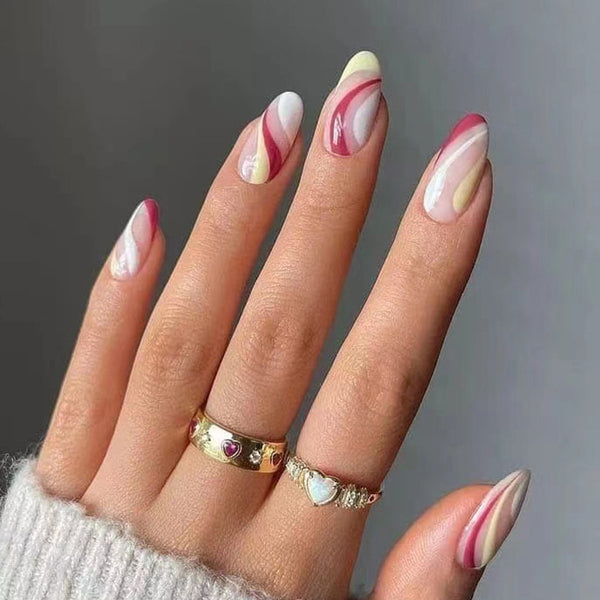12 Sizes-24 Pcs Press On Nails JP1520