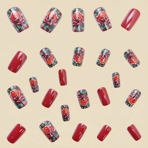 12 Sizes-24 Pcs Press On Nails Y482-2