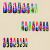 12 Sizes-24 Pcs Press On Nails Y694