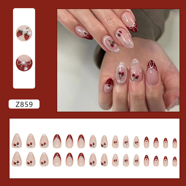 12 Sizes-24 Pcs Press On Nails Z859
