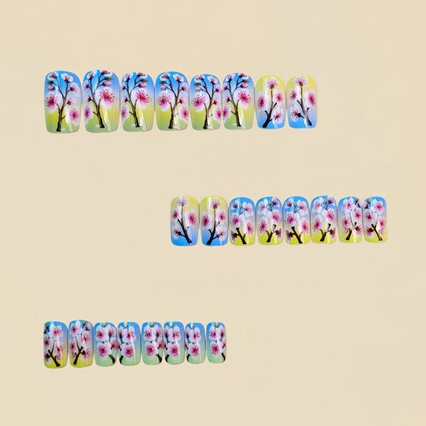 12 Sizes-24 Pcs Press On Nails Y1772