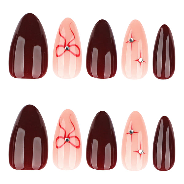 12 Sizes-24 Pcs Press On Nails JP4150