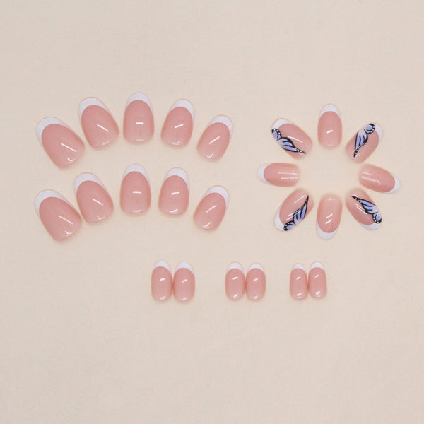 12 Sizes-24 Pcs Press On Nails W1070