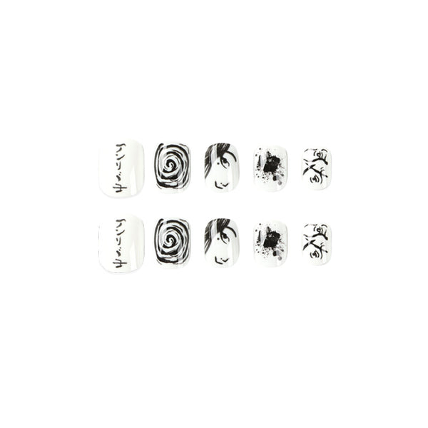 12 Sizes-24 Pcs Press On Nails JP1683