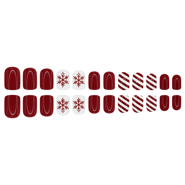 12 Sizes-24 Pcs Press On Nails MX326