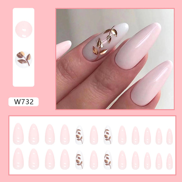 12 Sizes-24 Pcs Press On Nails W732
