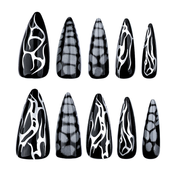 12 Sizes-24 Pcs Press On Nails DIY71