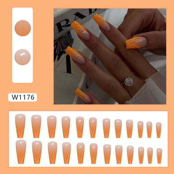 12 Sizes-24 Pcs Press On Nails W1176
