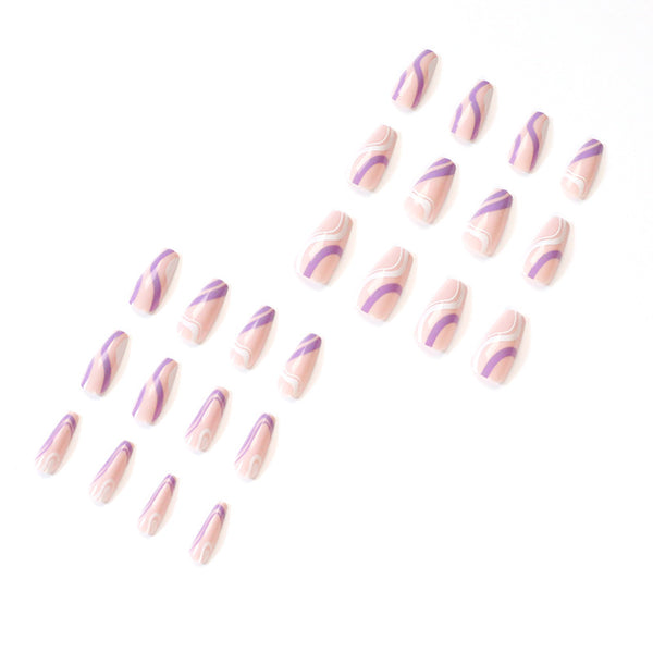 12 Sizes-24 Pcs Press On Nails JP1340