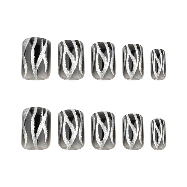 12 Sizes-24 Pcs Press On Nails JP3624