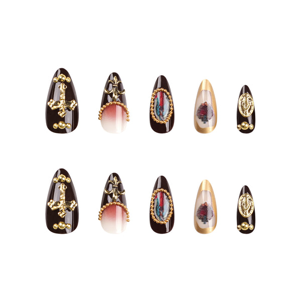 12 Sizes-24 Pcs Press On Nails JP2832