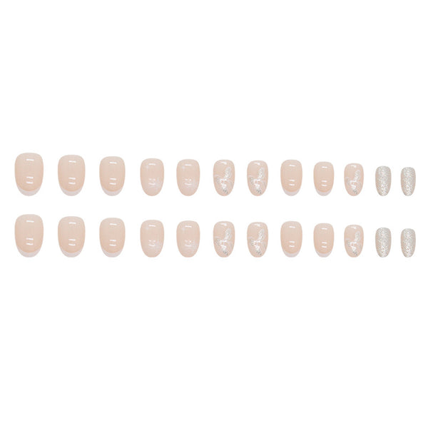 12 Sizes-24 Pcs Press On Nails W1202