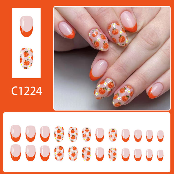 12 Sizes-24 Pcs Press On Nails C1224