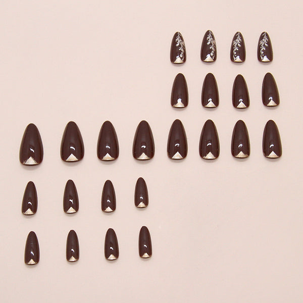12 Sizes-24 Pcs Press On Nails W1868