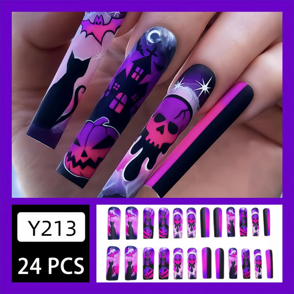 12 Sizes-24 Pcs Press On Nails Y213
