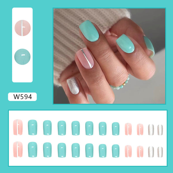 12 Sizes-24 Pcs Press On Nails W594