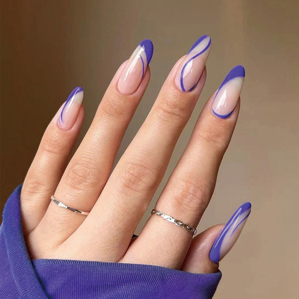 12 Sizes-24 Pcs Press On Nails JP1789