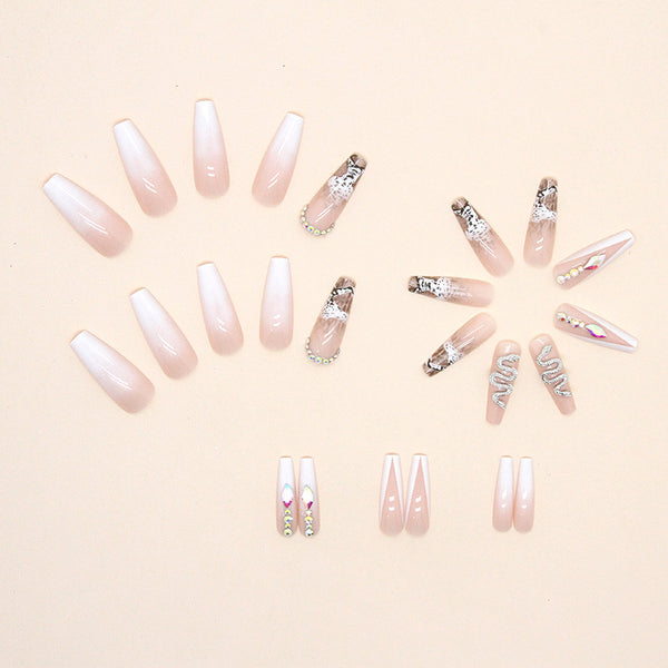 12 Sizes-24 Pcs Press On Nails Z521