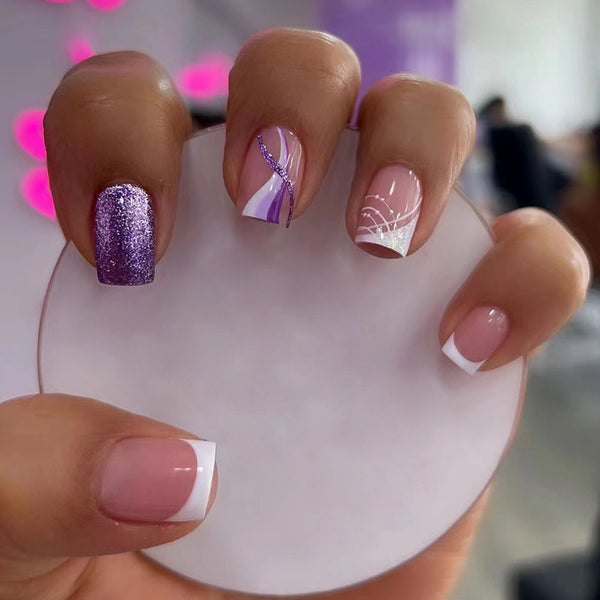 12 Sizes-24 Pcs Press On Nails W396