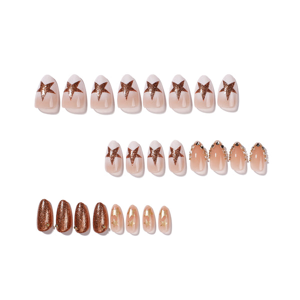 12 Sizes-24 Pcs Press On Nails JP4391
