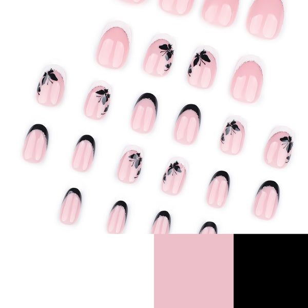 12 Sizes-24 Pcs Press On Nails JP3759