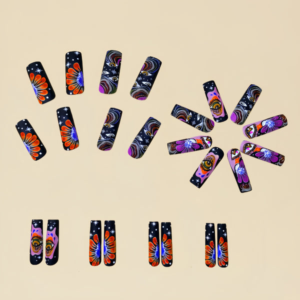 12 Sizes-24 Pcs Press On Nails Y066