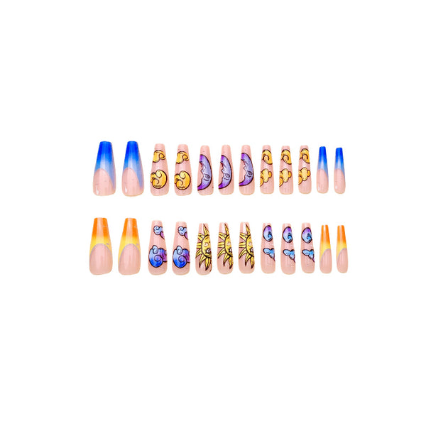 12 Sizes-24 Pcs Press On Nails Y200
