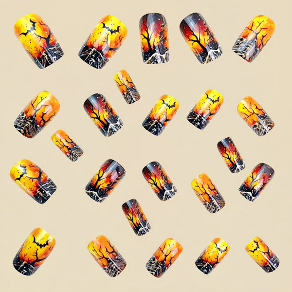 12 Sizes-24 Pcs Press On Nails Y906