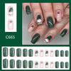 12 Sizes-24 Pcs Press On Nails C665