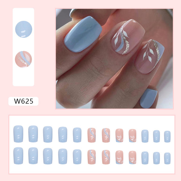 12 Sizes-24 Pcs Press On Nails W625