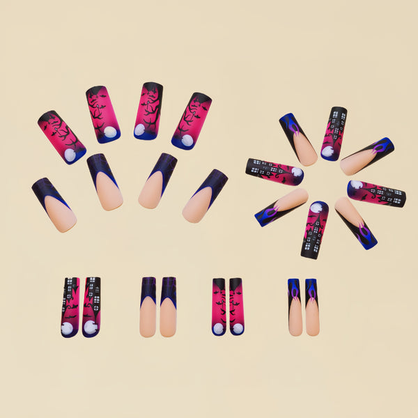 12 Sizes-24 Pcs Press On Nails Y196