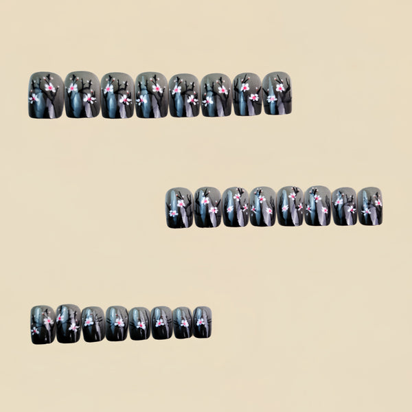 12 Sizes-24 Pcs Press On Nails Y1641