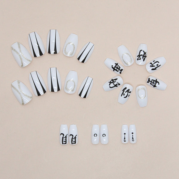 12 Sizes-24 Pcs Press On Nails R787