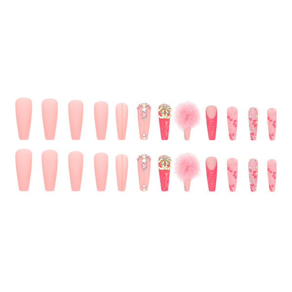 12 Sizes-24 Pcs Press On Nails Z734
