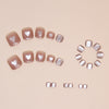 12 Sizes-24 Pcs Press On Nails F135