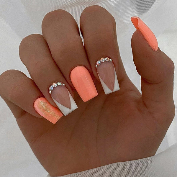 12 Sizes-24 Pcs Press On Nails Z694