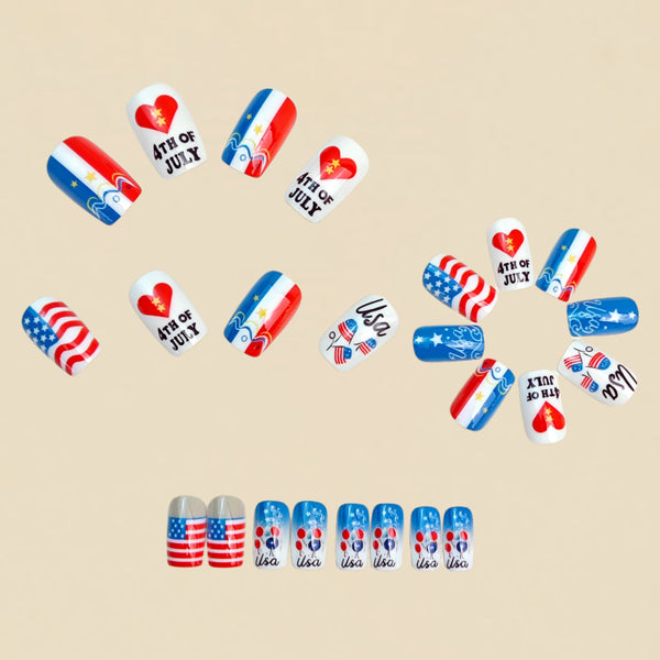 12 Sizes-24 Pcs Press On Nails y2091-24