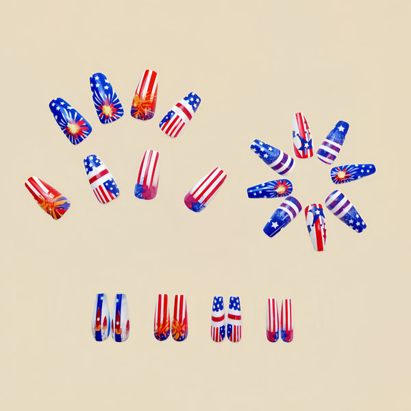 12 Sizes-24 Pcs Press On Nails Y633