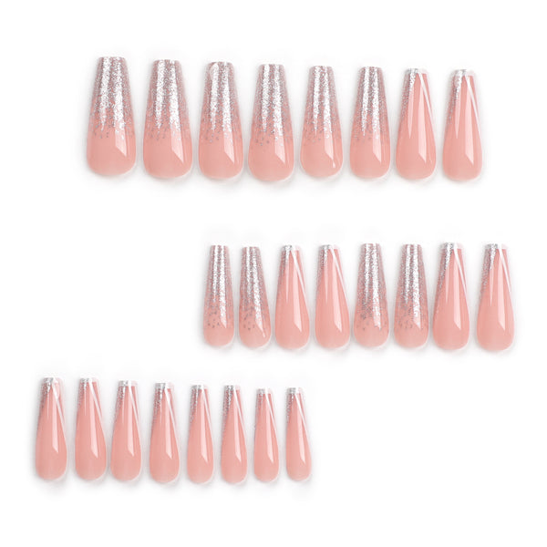 12 Sizes-24 Pcs Press On Nails JP3078