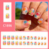 12 Sizes-24 Pcs Press On Nails C1671