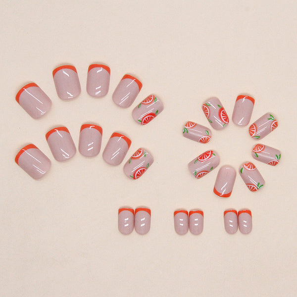 12 Sizes-24 Pcs Press On Nails W1018