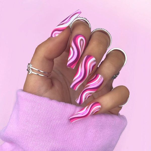 12 Sizes-24 Pcs Press On Nails JP1067