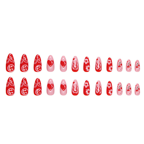 12 Sizes-24 Pcs Press On Nails W356