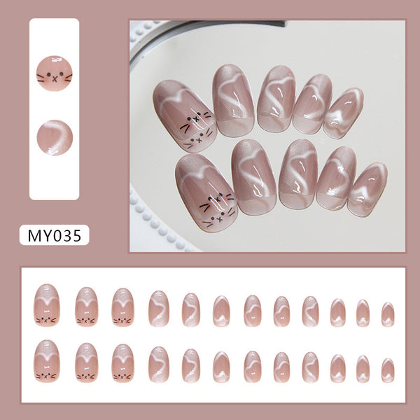 12 Sizes-24 Pcs Press On Nails MY035