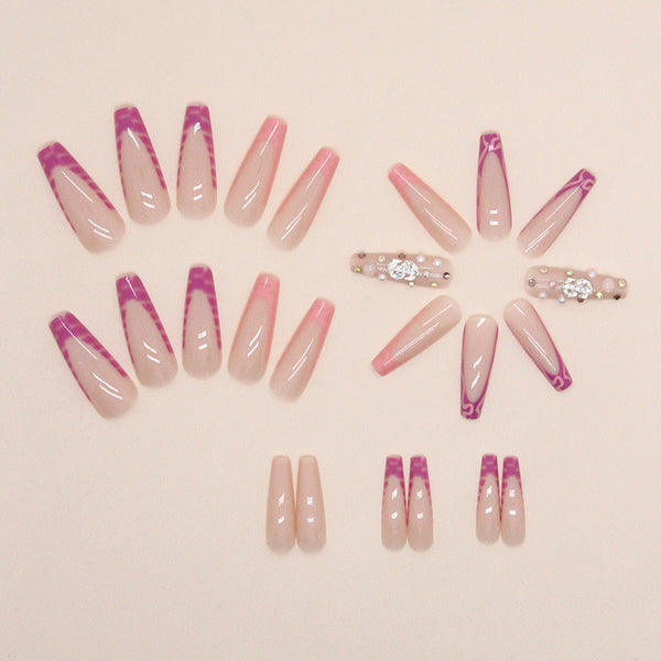 12 Sizes-24 Pcs Press On Nails Z742