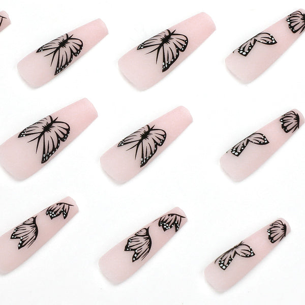 12 Sizes-24 Pcs Press On Nails JP1469