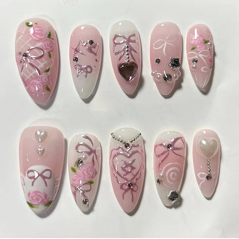 12 Sizes-24 Pcs Press On Nails JP3753