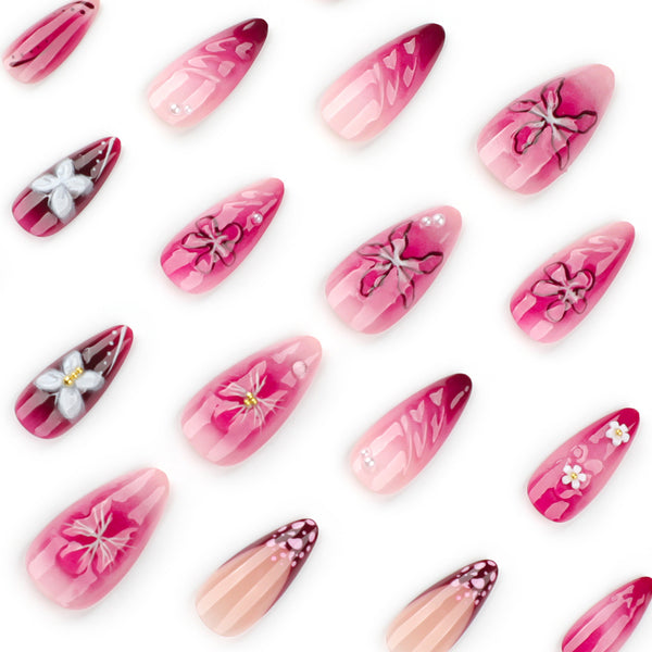12 Sizes-24 Pcs Press On Nails JP3780