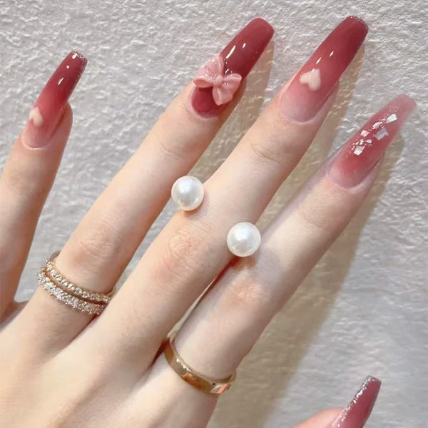 12 Sizes-24 Pcs Press On Nails Z1019