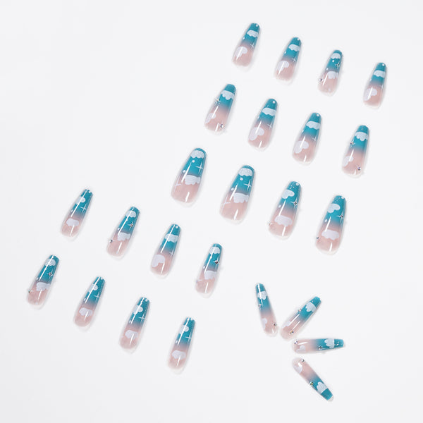 12 Sizes-24 Pcs Press On Nails JP1014